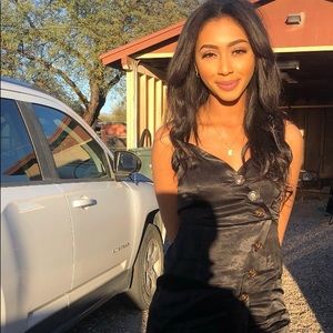 Satin Button Down Romper